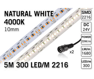 AppLamp ProLine ACTIE! PRO LINE 4000K Neutraal Wit | 5m 300 Leds pm Type 2216 24V Losse Strip
