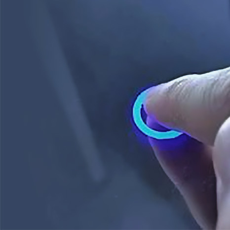Touch aanraak LED dimmer switch voor spiegel - met blauwe LED