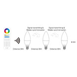 Mi·Light Wifi LED Lamp Mi-Light 4W RGB+Dual White E14 Kaarslamp. Op afstand bedienbaar
