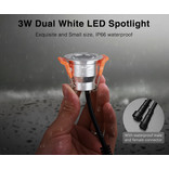 Mi·Light Miboxer 3W Dual White Mini LED spotje.  Waterdicht IP66, 12Volt, Ø 42mm