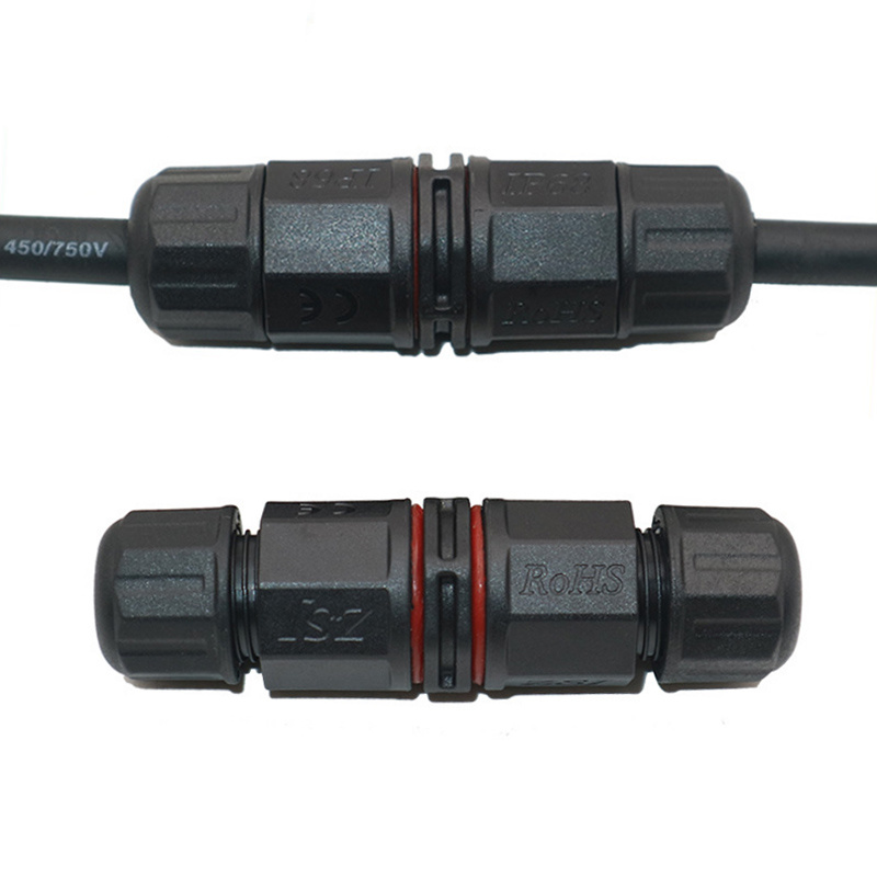 Waterdichte connector 3-aderige kabelverbinder soldeervrij IP68