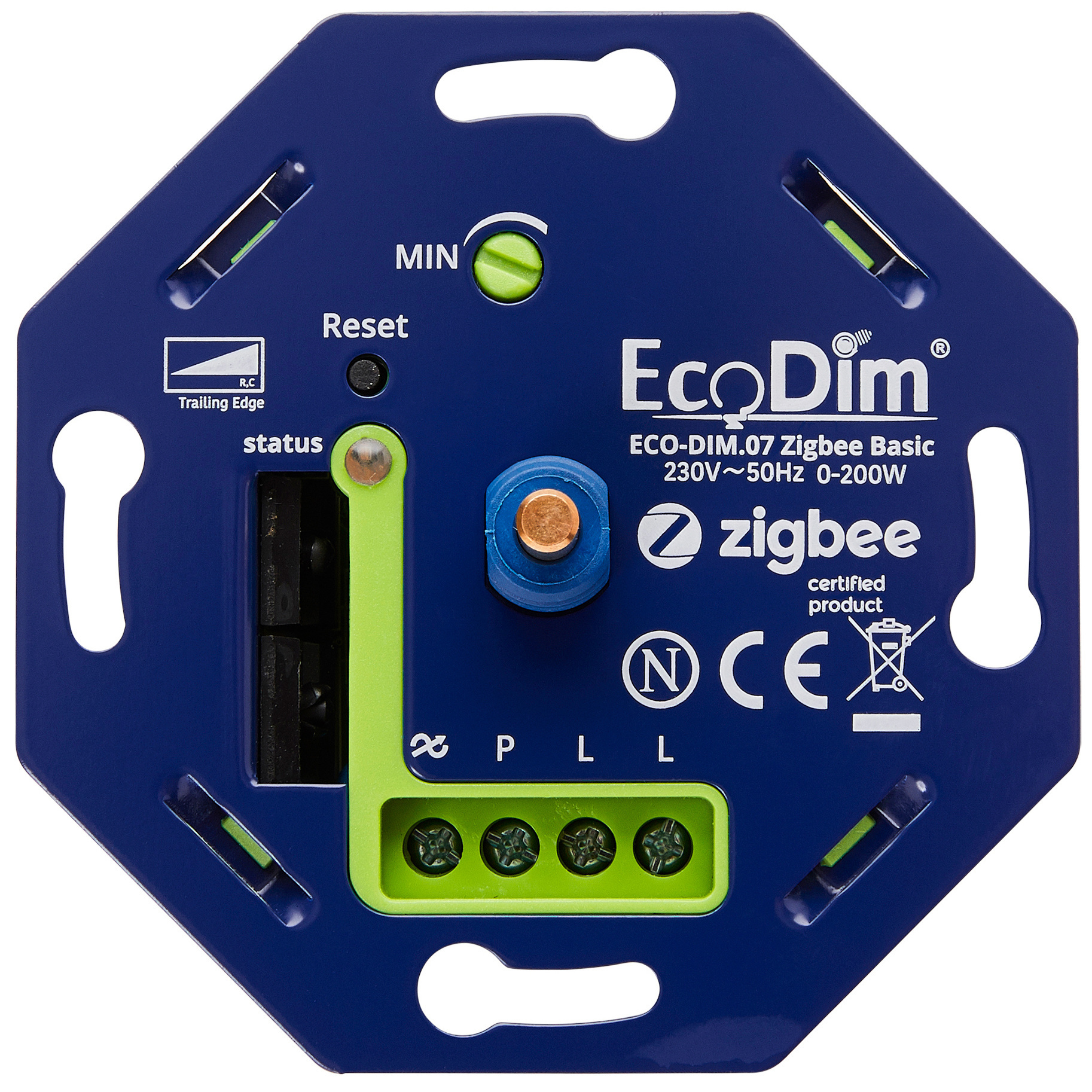 EcoDim ECO-DIM.07 Zigbee Basic Led dimmer universeel 0-200W (RC) afbeelding