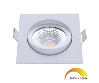 EcoDim EcoDim 5Watt 2000K - 3000K Vierkante Witte Kantelbare LED  Inbouwspot