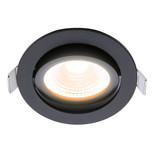 EcoDim EcoDim 5Watt  2000K - 3000K Ronde Zwarte Kantelbare LED Inbouwspot Warm Wit 85mmØ Kantelbaar IP54