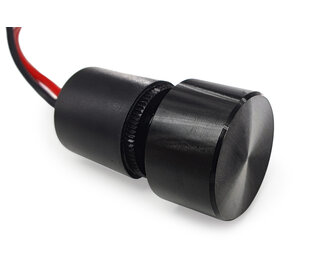 Mini LED inbouwdimmer draaiknop zwart 12V-24V, 4A, IP65 waterproof