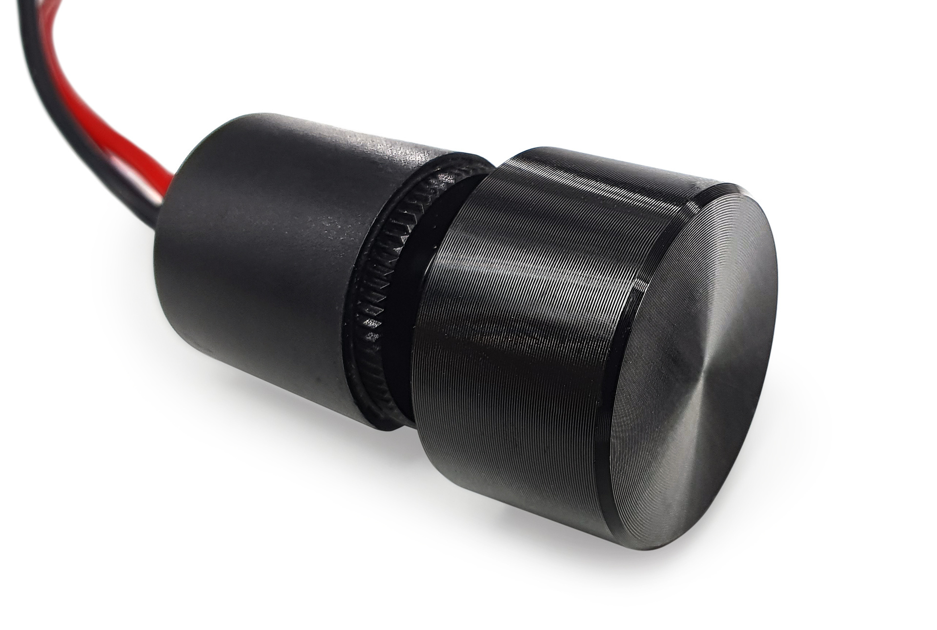 Mini LED inbouwdimmer draaiknop zwart 12V-24V, 4A, IP65 waterproof