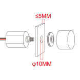 Mini LED inbouwdimmer draaiknop zwart 12V-24V, 4A, IP65 waterproof