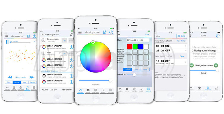 Wifi-RGBW-Controller-APP-Magical-Timer-control-music-control