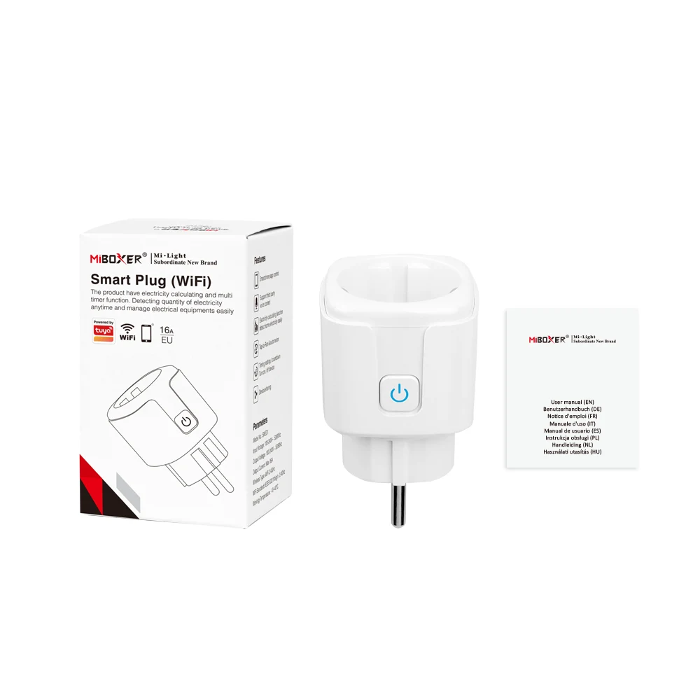 Mi·Light MiBoxer 16A WiFi Smart Plug aan/uitschakelaar met stroomverbruikstatistieken