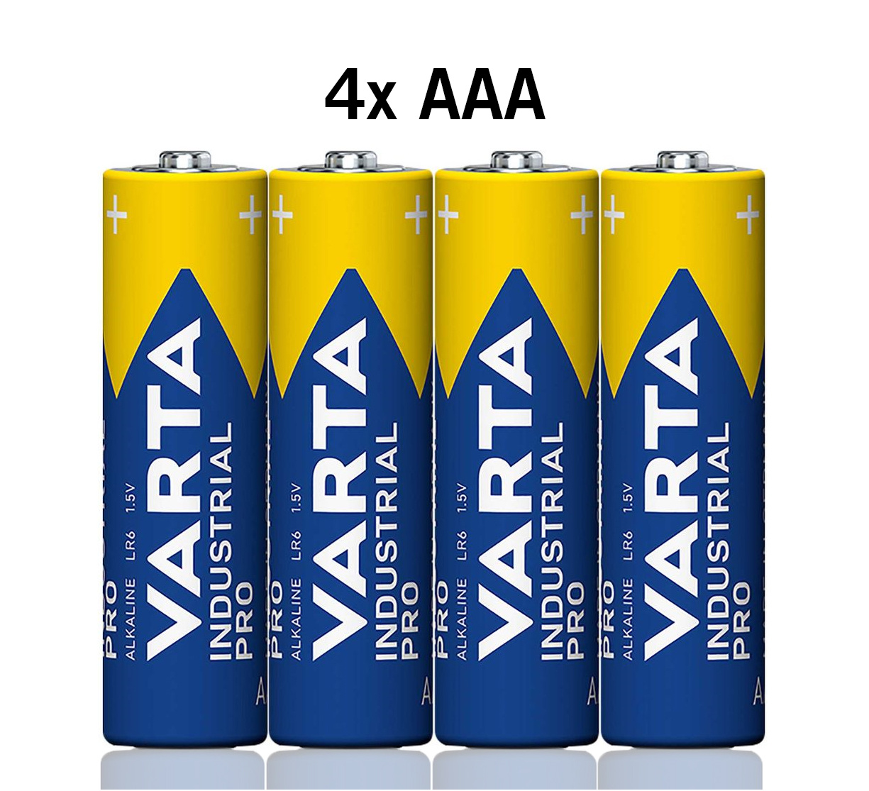 Philips VARTA INDUSTRIAL PRO Alkaline Batterijen 4-pack AAA 1,5 Volt afbeelding