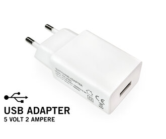 USB Oplader 5 Volt 2 Ampère