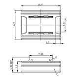 Witte COB LED strip soldeervrije flexibele connector voor 8mm ledstrips