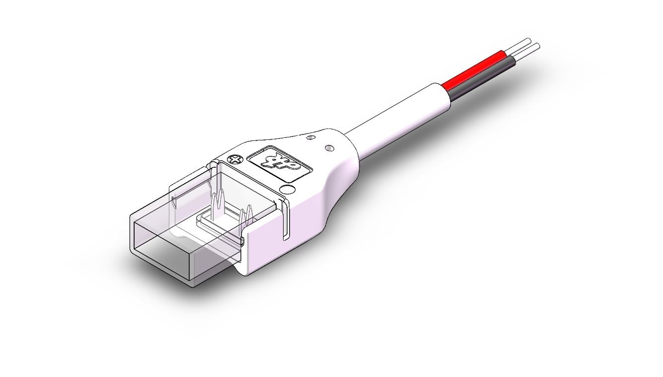 Waterdichte Witte COB LED strip connector soldeervrije voor 8-10mm ledstrips afbeelding
