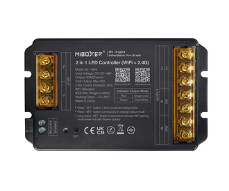 Mi·Light MiBoxer High Power 30A 2 in 1 RF 2.4G + Wifi Enkelkleur/Dual White CCT Dimmer Controller  |12-48V