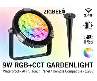 Mi·Light Mi-Light RF 2.4G + Zigbee 9W RGBWW 220V LED Tuinspot Verlichting IP66