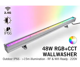 Mi·Light Mi-Light Wall Washer RGBWW Kleur + Dual White - IP66 - 48W - 220V - 100CM