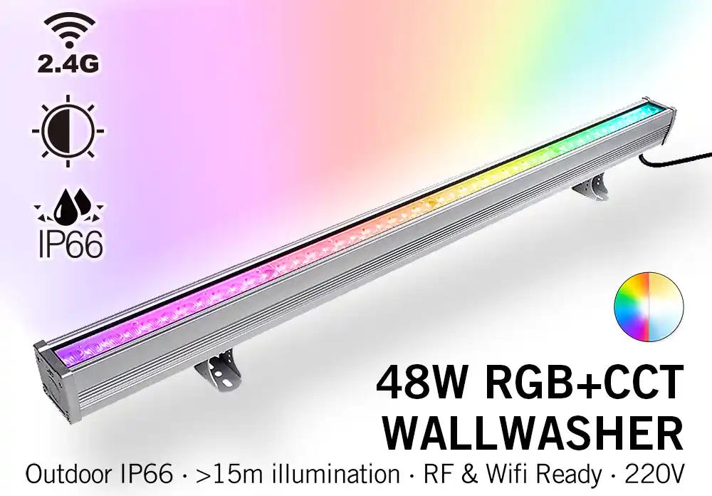 Mi·Light Mi-Light Wall Washer RGBWW Kleur + Dual White - IP66 - 48W - 220V - 100CM afbeelding