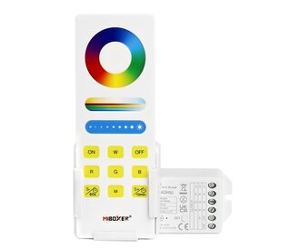 Mi·Light RGB/RGBWW /RGB+CCT 1-zone Controller *Nieuw* met RF afstandsbediening15 Ampère