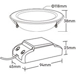 Mi·Light ACTIE! Mi-Light Zigbee 3.0+RF 6W RGB+CCT LED Inbouwspot 220V Satijn Wit