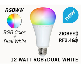 Mi·Light 12Watt Zigbee 3.0 + RF RGBWW MiLight RGB+Dual White LED lamp
