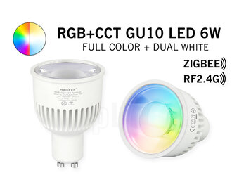 Mi·Light MiBoxer Zigbee + RF 6W RGBWW Kleur + Dual White Dimbaar GU10 LED Spot 220V