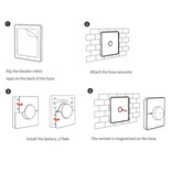Mi·Light Draadloze dual white draaiknop wanddimmer, 4 instelbare scène knoppen,  RF 1 kanaal voor Miboxer dimmer module, dual white lampen en controllers -Wit