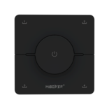 Mi·Light Draadloze dual white draaiknop wanddimmer, 4 instelbare scène knoppen,  RF 1 kanaal voor Miboxer dimmer module, dual white lampen en controllers - Zwart