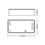 Mi·Light RGBWW  / RGBCCT Milight RF Controller 4 zones met Afstandsbediening | 12-24 Volt 12 Ampère