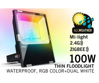 Mi·Light Zigbee + RF Mi·light 100W RGBWW Kleur+Dual Wit schijnwerper