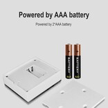 Mi·Light Zwarte RGB+ DualWhite (RGB+CT) Touch Wandbediening Opbouw, 1-Zone, RF, 2xAAA