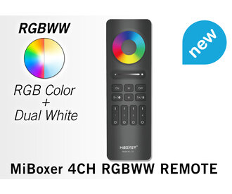 Mi·Light C5 ZwarteTouch Remote RGB+CCT (Dual White) Mi-Light RGBWW met 4-kanalen