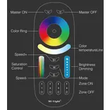 Mi·Light Zwarte touch Remote RGB+CCT (Dual White) Mi-Light RGBWW met 4-kanalen