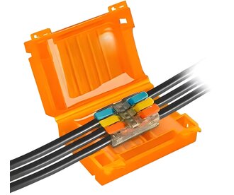 Applamp Waterdichte Gelbox met 3-Pins INOUT WAGO