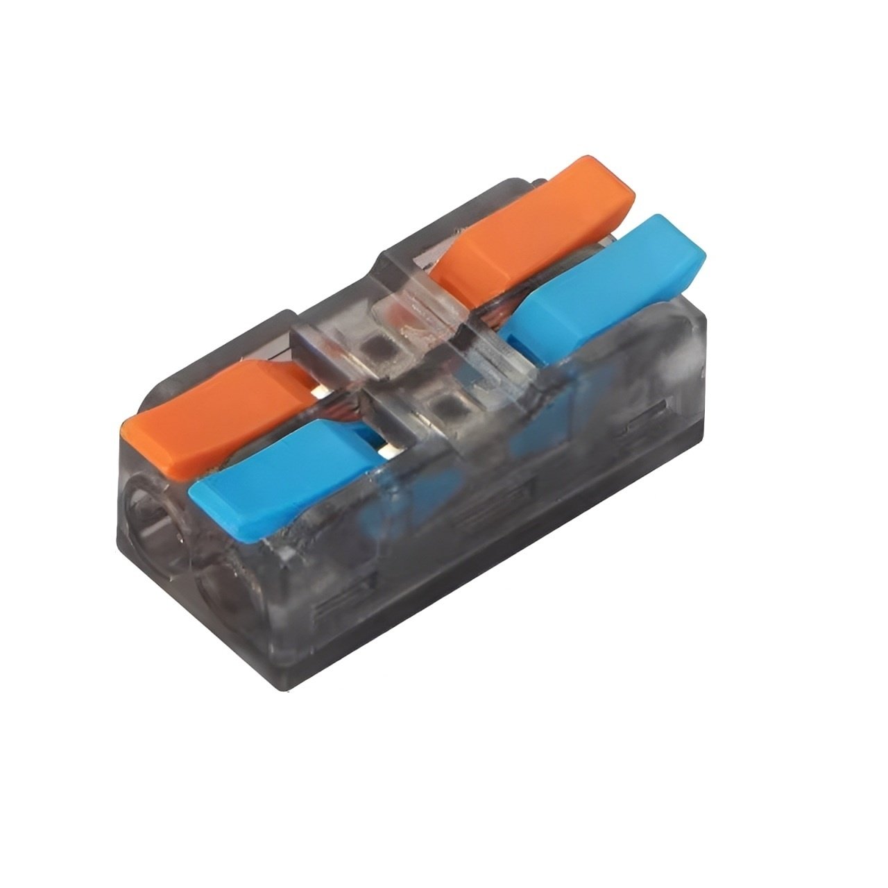 2 Pin INOUT Soldeervrije Wago Lasklem, 5 of 10 stuks. Geschikte draaddikte 0.5 t/m 4mm² afbeelding