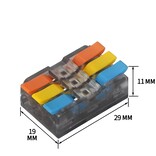 Applamp 3 Pin INOUT Soldeervrije Wago Lasklem, Geschikte draaddikte 0.5 t/m 4mm²
