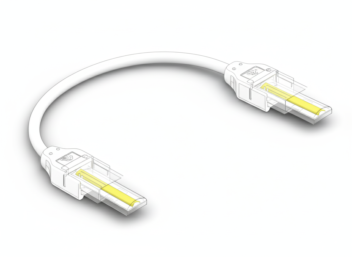 Applamp IP68 Waterdichte Flexibele Witte COB LED strip soldeervrije voedings connector voor 8-10mm ledstrips