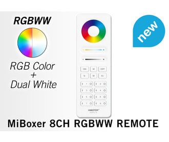 Mi·Light C8 Witte Touch Remote RGB+CCT (Dual White) Mi-Light RGBWW met 8-kanalen