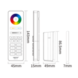 Mi·Light C8 Zwarte Touch Remote RGB+Dual White,  Mi-Light  RGBWW met 8-kanalen