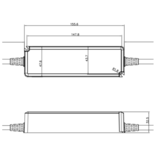 GLP Waterdichte Voeding DC 24V 100 Watt 4.17 Ampère  - Kunststof behuizing