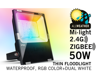 Mi·Light Zigbee + RF Mi·light 50W RGBWW Kleur+Dual Wit schijnwerper