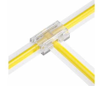 T-Connector Voor Witte COB LED strips, soldeervrij. Voor 8mm ledstrips