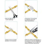 T-Connector Voor Witte COB LED strips, soldeervrij. Voor 8mm ledstrips