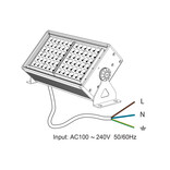 Mi·Light Mi-Light LED Floodlight RGBWW Kleur + Dual White Waterdicht IP65 - 50Watt - 230Volt