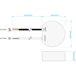MWPower Mini Waterdichte Voeding ⌀58mm - DC 24V 60 Watt 2.5A - IP66