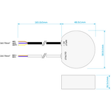 MWPower Mini Waterdichte Voeding ⌀58mm - DC 12V 60 Watt 5A - IP66