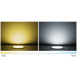 Mi·Light LED Inbouwspot Mi-Light 9W RGBWW Kleur + Dual White 220V. Zwart ⌀138mm