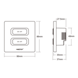 Mi·Light MiBoxer ESZ2B 2-zones Smart Wandschakelaar Zigbee 3.0 + 2.4G (zwart)