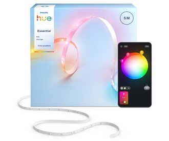 Philips Hue Essential Philips Hue Essential LED Strip - 5m - Gekleurd licht - Dimbaar - Knip op maat- Bediening via onze app of met je stem | 15.3 Watt