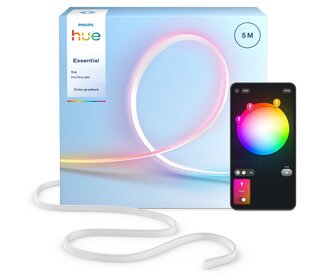Philips Hue Essential Philips Hue Essential Flex LED Strip - 5m - Gekleurd neonlicht - Dimbaar - Buig in elke vorm - Bediening via onze app of met je stem | 19 Watt