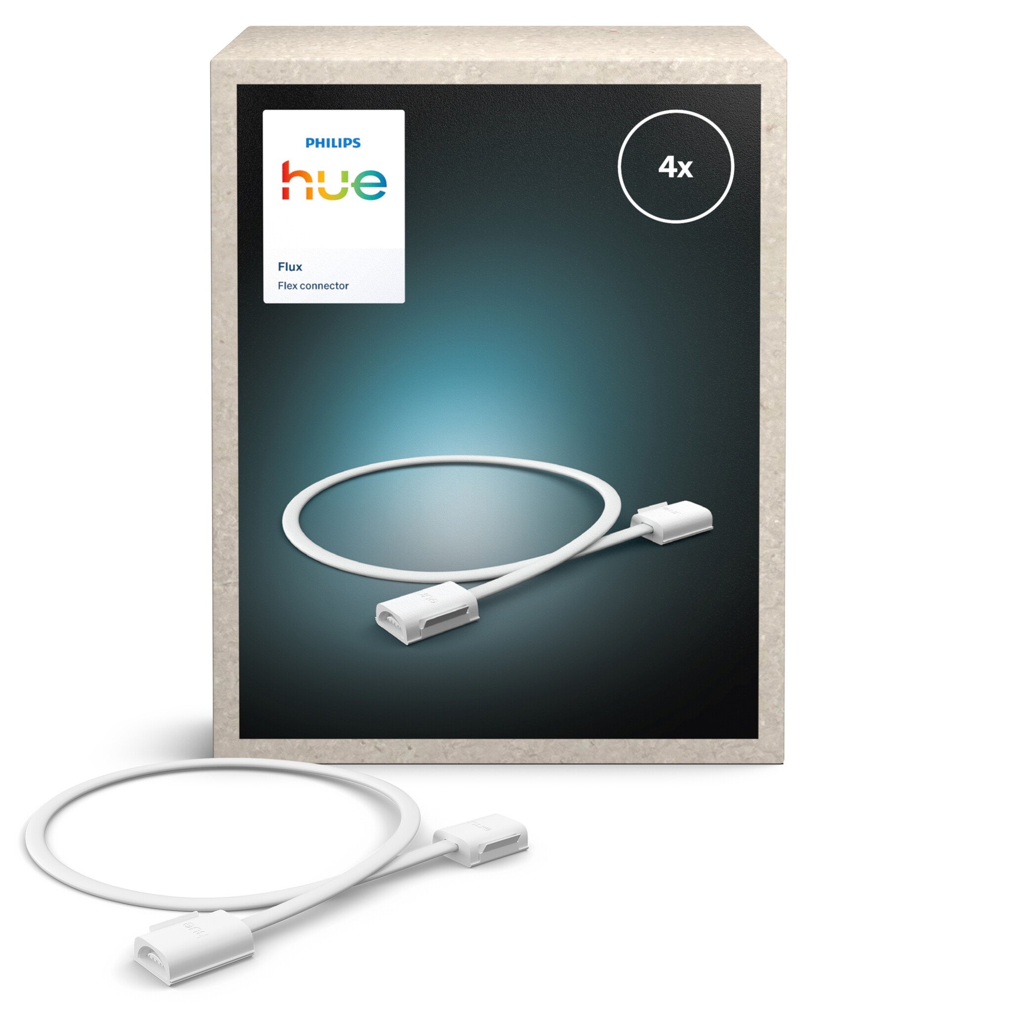 Philips Hue Philips Hue Flux Verbindingskabel - Creëert lichtvrije zones - 50 cm lang - Flexibele en eenvoudige installatie - 4 stuks